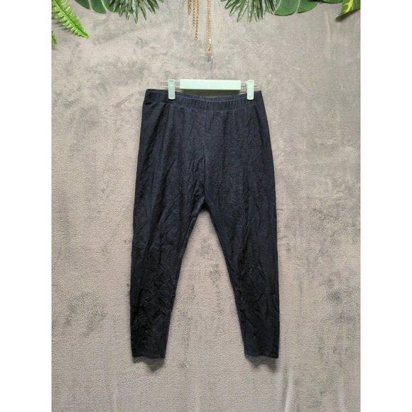 🍑NO BOUNDARIES Women Leggings Workout Casual Yoga Mid Rise Navy SIZE L (11-13) - Picture 1 of 7